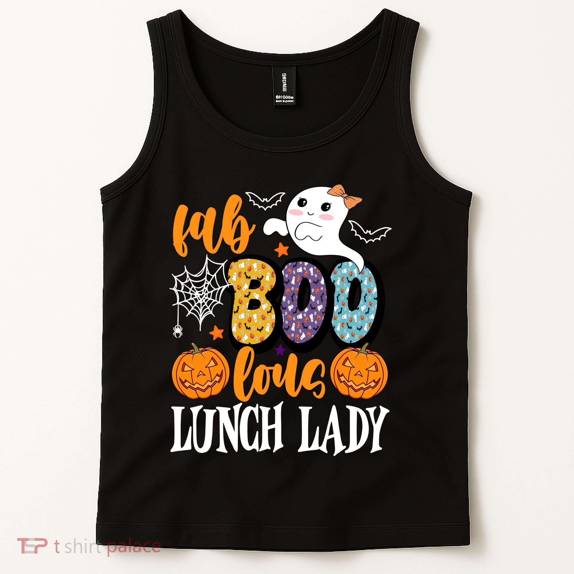 Lunch Lady Boo Halloween Festive Cute Tank Top