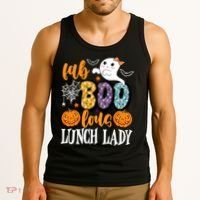 Lunch Lady Boo Halloween Festive Cute Tank Top thumb 3