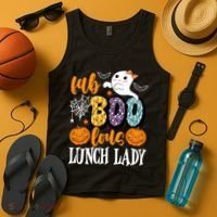 Lunch Lady Boo Halloween Festive Cute Tank Top thumb 4