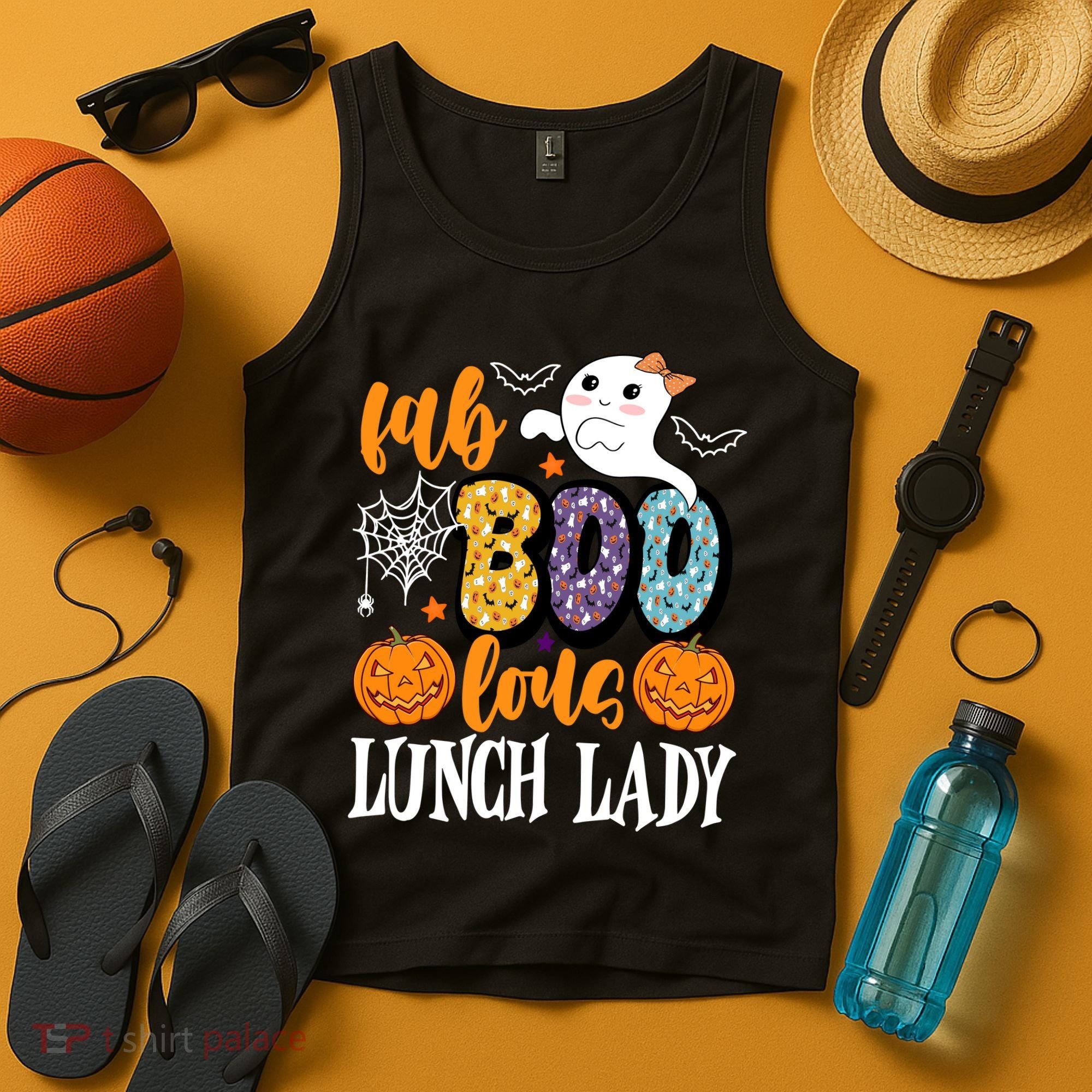 Lunch Lady Boo Halloween Festive Cute Tank Top