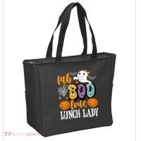 Lunch Lady Boo Halloween Festive Cute Tote Bag thumb 2
