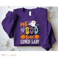 Lunch Lady Boo Halloween Festive Cute Sweatshirt thumb 2