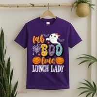 Lunch Lady Boo Halloween Festive Cute T-Shirt thumb 2