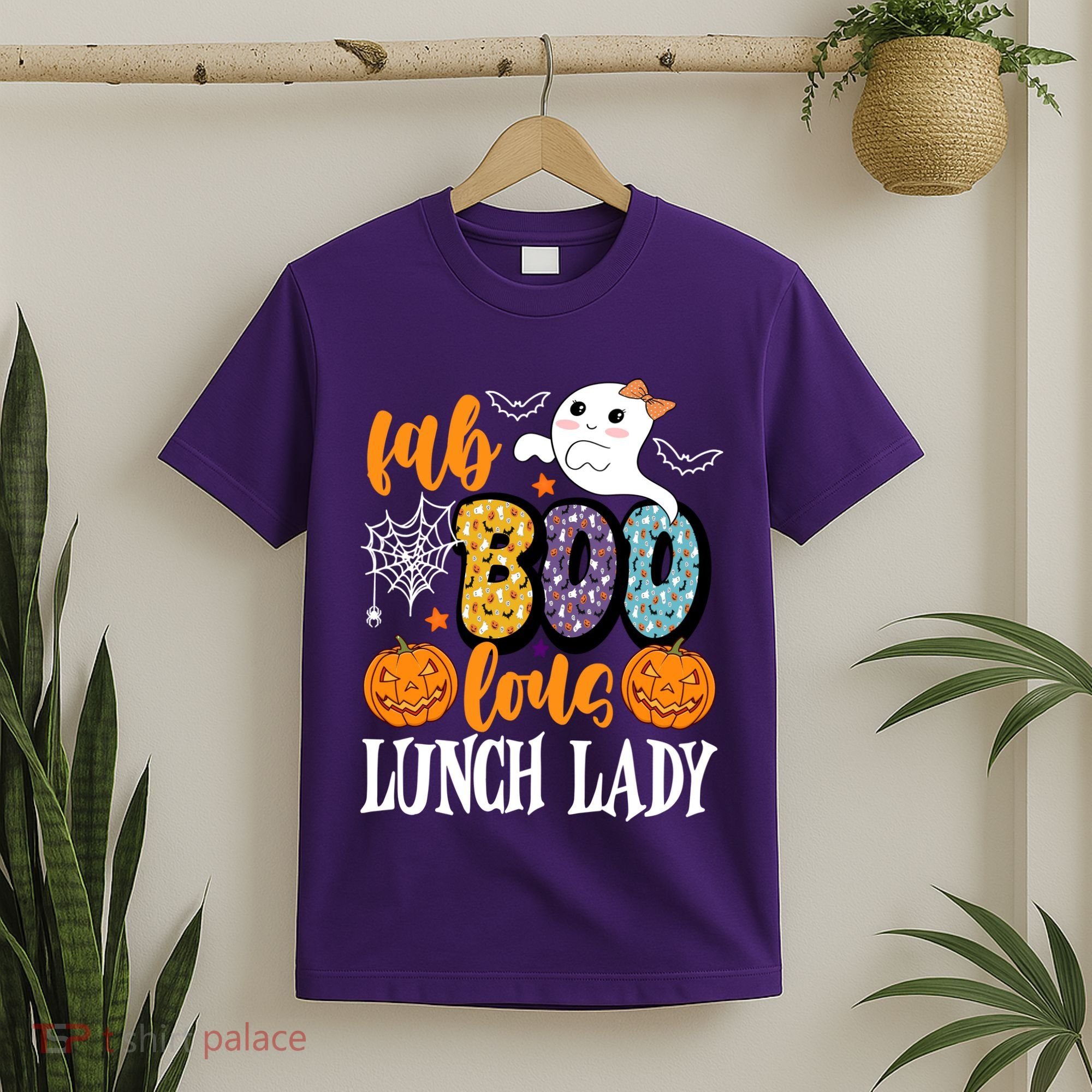 Lunch Lady Boo Halloween Festive Cute T-Shirt
