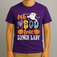 Lunch Lady Boo Halloween Festive Cute T-Shirt thumb 3