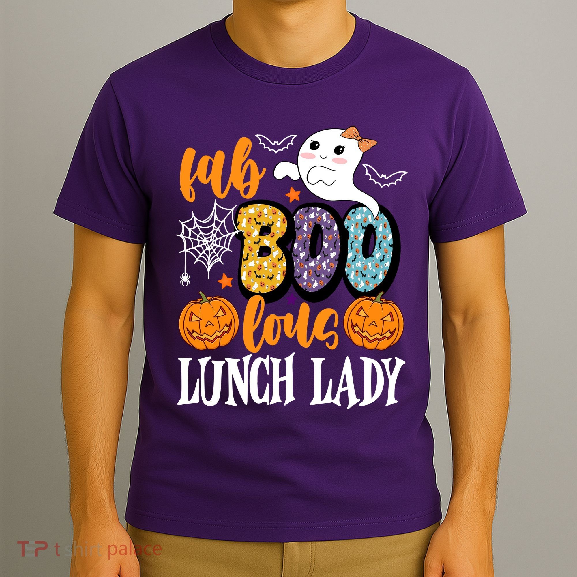 Lunch Lady Boo Halloween Festive Cute T-Shirt