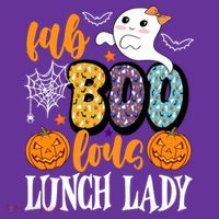 Lunch Lady Boo Halloween Festive Cute Mousepad thumb 1