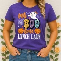 Lunch Lady Boo Halloween Festive Cute Women's T-Shirt thumb 2