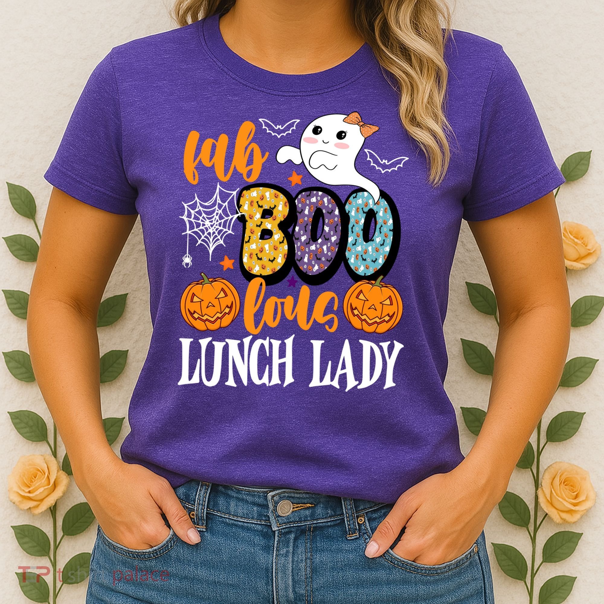 Lunch Lady Boo Halloween Festive Cute Women's T-Shirt