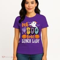 Lunch Lady Boo Halloween Festive Cute Women's T-Shirt thumb 4