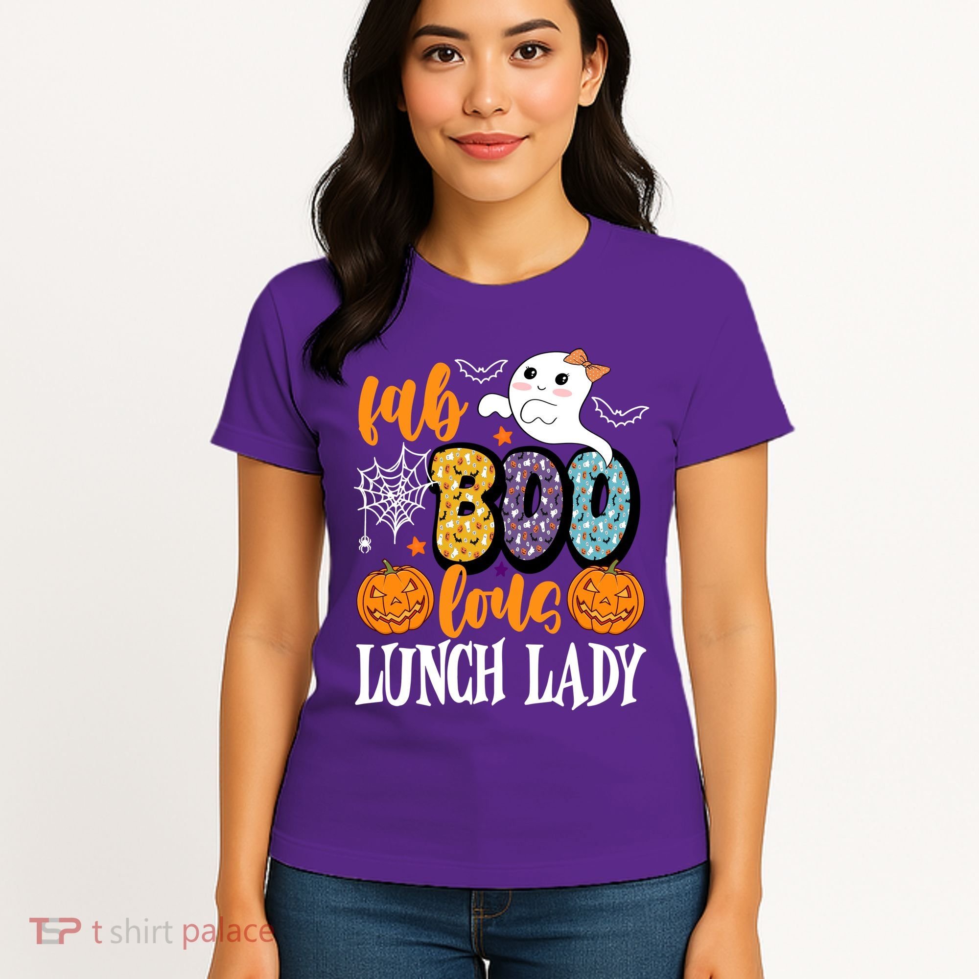 Lunch Lady Boo Halloween Festive Cute Women's T-Shirt