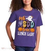 Lunch Lady Boo Halloween Festive Cute Kids T-Shirt thumb 2