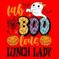 Lunch Lady Boo Halloween Festive Cute Santa Hat thumb 1