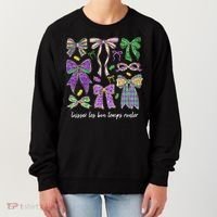 Laissez Les Bon Temps Rouler Mardi Gras Coquette Bow Women's Sweatshirt thumb 0