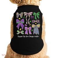 Laissez Les Bon Temps Rouler Mardi Gras Coquette Bow Doggie Tank thumb 0