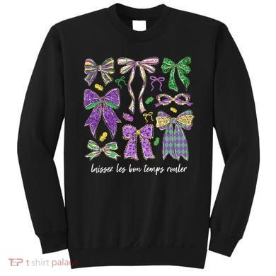 Laissez Les Bon Temps Rouler Mardi Gras Coquette Bow Sweatshirt