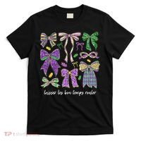 Laissez Les Bon Temps Rouler Mardi Gras Coquette Bow T-Shirt thumb 0