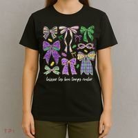 Laissez Les Bon Temps Rouler Mardi Gras Coquette Bow T-Shirt thumb 4
