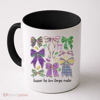 Laissez Les Bon Temps Rouler Mardi Gras Coquette Bow Coffee Mug thumb 0