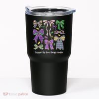 Laissez Les Bon Temps Rouler Mardi Gras Coquette Bow Tumbler thumb 0
