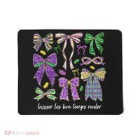 Laissez Les Bon Temps Rouler Mardi Gras Coquette Bow Mousepad thumb 0