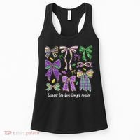 Laissez Les Bon Temps Rouler Mardi Gras Coquette Bow Women's Tank Top thumb 0