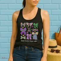 Laissez Les Bon Temps Rouler Mardi Gras Coquette Bow Women's Tank Top thumb 2