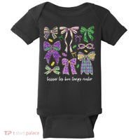 Laissez Les Bon Temps Rouler Mardi Gras Coquette Bow Baby Bodysuit thumb 0