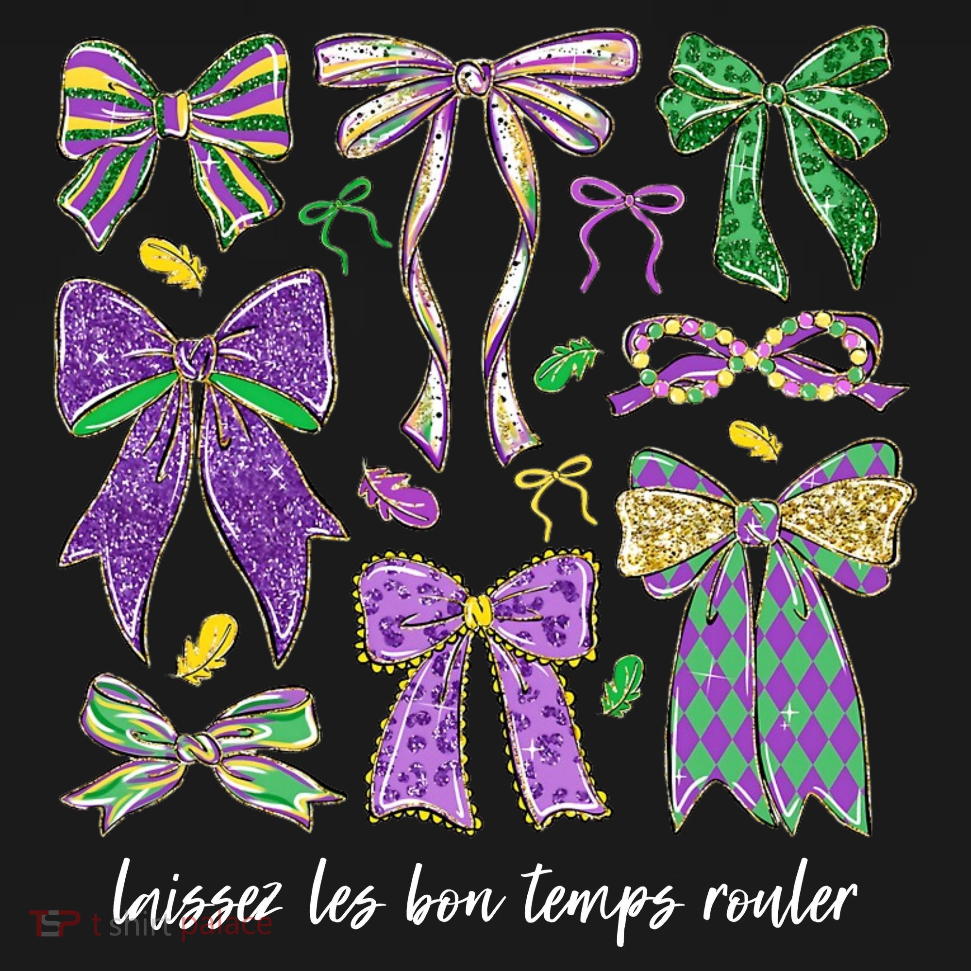 Laissez Les Bon Temps Rouler Mardi Gras Coquette Bow Baby Bodysuit