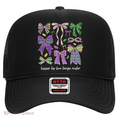 Laissez Les Bon Temps Rouler Mardi Gras Coquette Bow Hat
