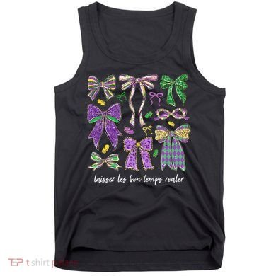 Laissez Les Bon Temps Rouler Mardi Gras Coquette Bow Tank Top