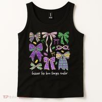 Laissez Les Bon Temps Rouler Mardi Gras Coquette Bow Tank Top thumb 2