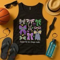 Laissez Les Bon Temps Rouler Mardi Gras Coquette Bow Tank Top thumb 4