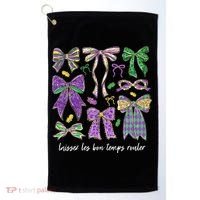 Laissez Les Bon Temps Rouler Mardi Gras Coquette Bow Golf Towel thumb 0