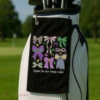 Laissez Les Bon Temps Rouler Mardi Gras Coquette Bow Golf Towel thumb 2