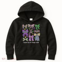 Laissez Les Bon Temps Rouler Mardi Gras Coquette Bow Kids Hoodie thumb 0