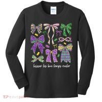 Laissez Les Bon Temps Rouler Mardi Gras Coquette Bow Kids Long Sleeve Shirt thumb 0