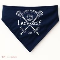 Lacrosse: Legally Beating People With Sticks USA-Made Doggie Bandana thumb 0