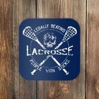 Lacrosse: Legally Beating People With Sticks Coaster thumb 0