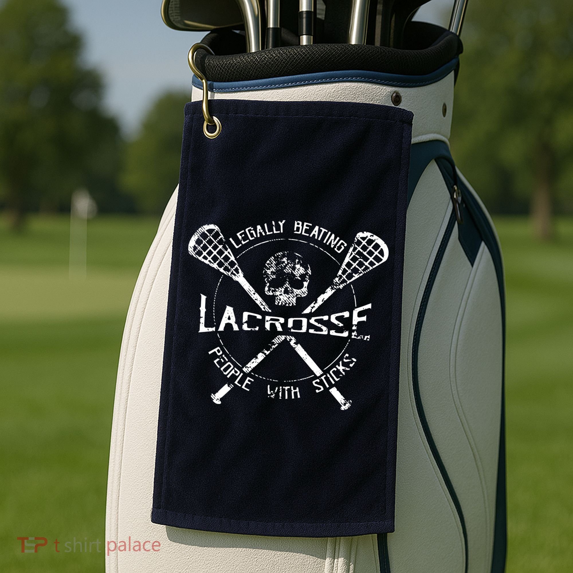 Lacrosse: Legally Beating People With Sticks Golf Towel