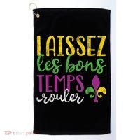 Laissez Les Bons Temps Rouler Mardi Gras New Orleans Golf Towel thumb 0