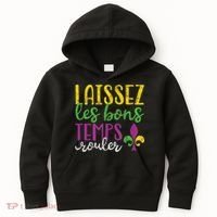 Laissez Les Bons Temps Rouler Mardi Gras New Orleans Kids Hoodie thumb 0