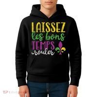 Laissez Les Bons Temps Rouler Mardi Gras New Orleans Kids Hoodie thumb 4