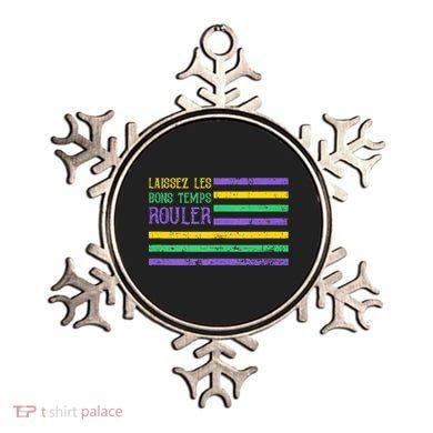 Laissez Les Bons Temps Rouler American Flag Mardi Gras Ornament