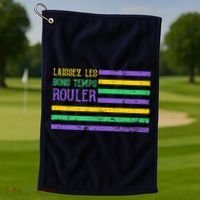 Laissez Les Bons Temps Rouler American Flag Mardi Gras Golf Towel thumb 1