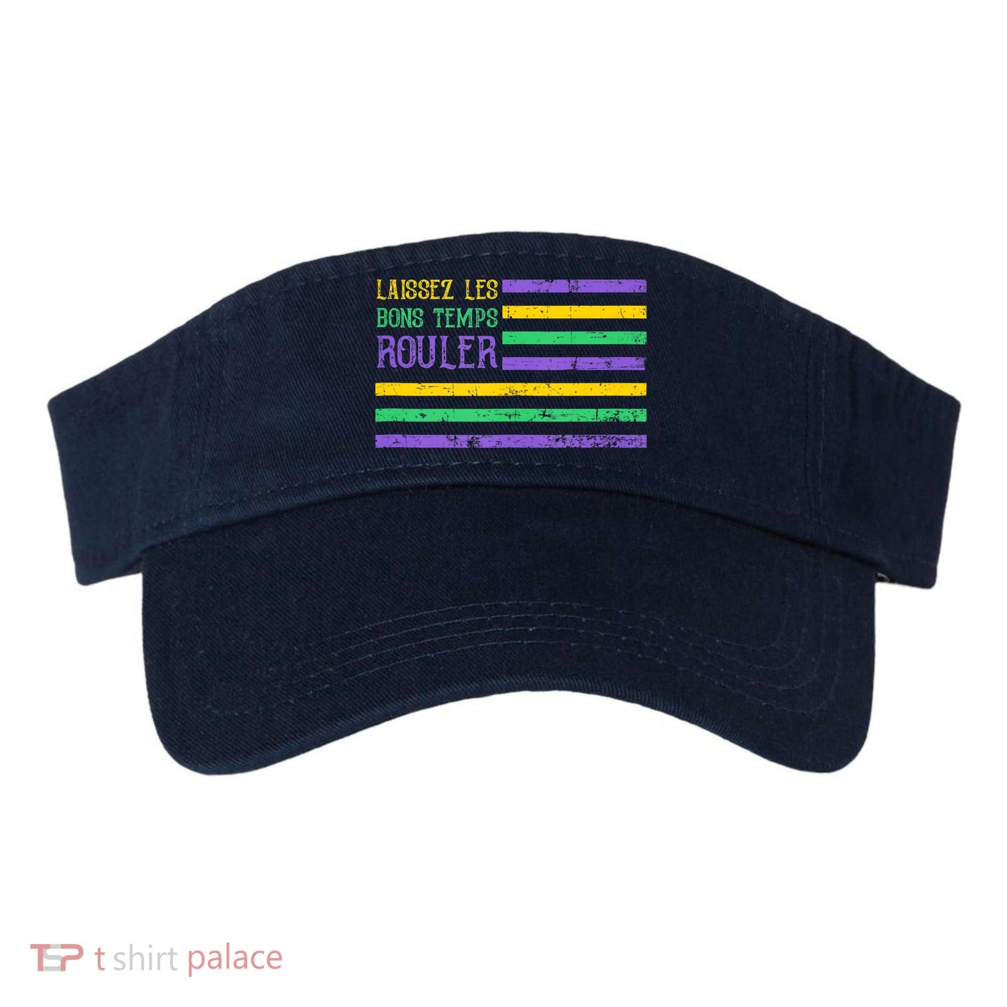Laissez Les Bons Temps Rouler American Flag Mardi Gras Visor