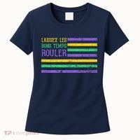 Laissez Les Bons Temps Rouler American Flag Mardi Gras Women's T-Shirt thumb 0