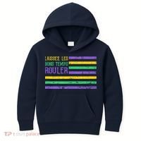 Laissez Les Bons Temps Rouler American Flag Mardi Gras Kids Hoodie thumb 0