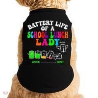 Lunch Lady Battery Cafeteria Food Preparation Assistant Doggie Tank thumb 0