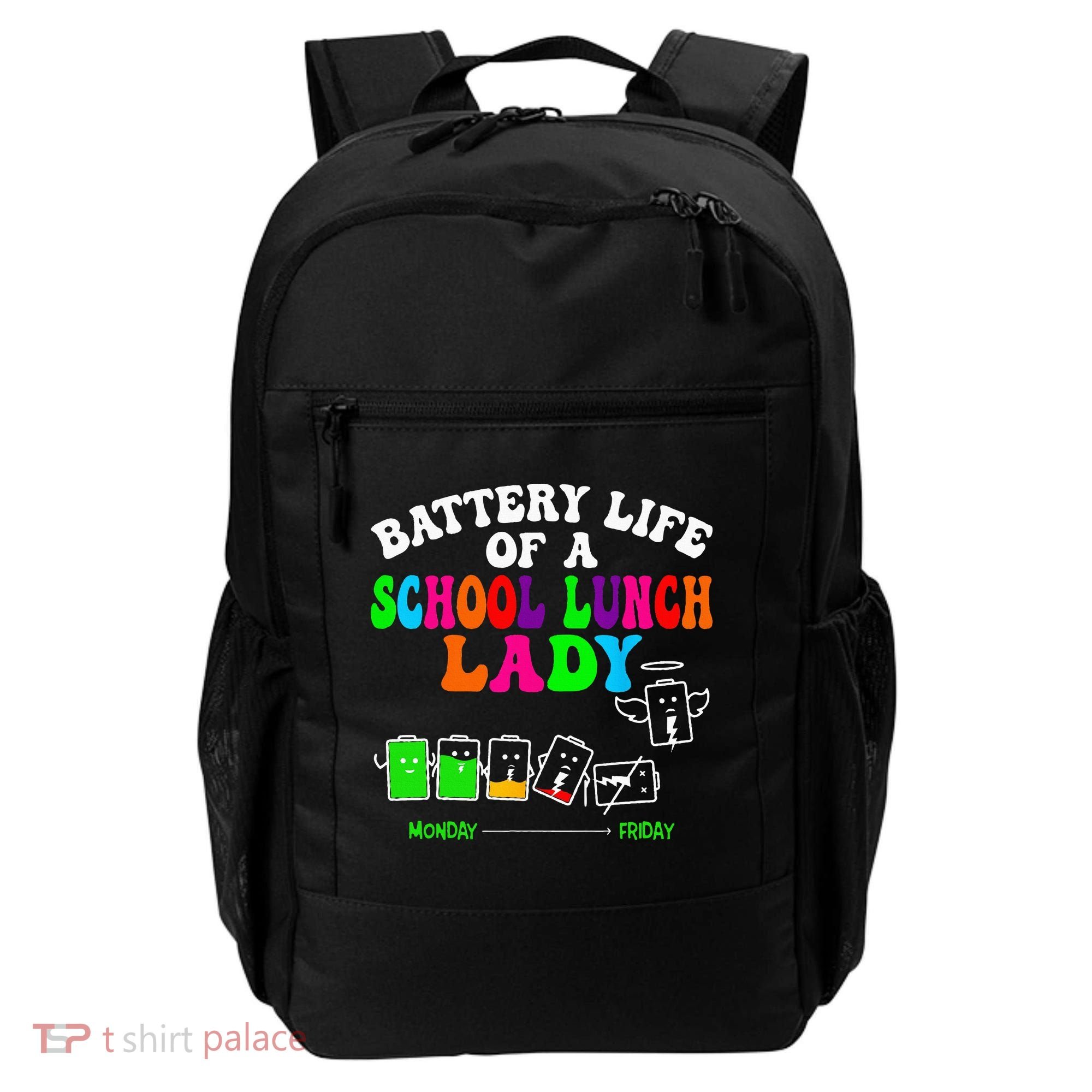 Lunch Lady Battery Cafeteria Food Preparation Assistant Backpack